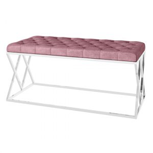 adele-velvet-fabric-upholstered-dining-bench-pink