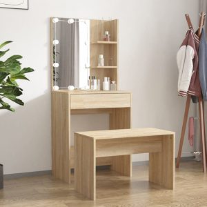 adhra-wooden-dressing-table-set-sonoma-oak-led-lights