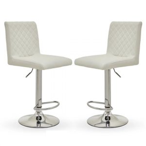 akro-white-faux-leather-bar-stools-chrome-base-pair