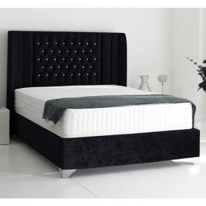 alexandria-plush-velvet-double-bed-black