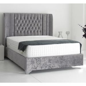 alexandria-plush-velvet-double-bed-steel
