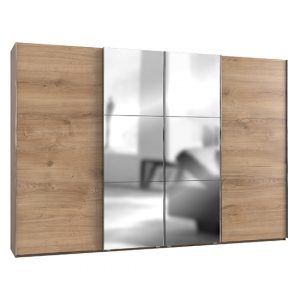 alkesia-mirrored-sliding-4-doors-wide-wardrobe-planked-oak