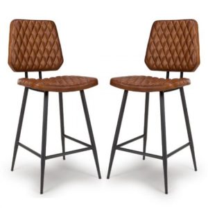 allen-tan-genuine-leather-counter-bar-chairs-pair