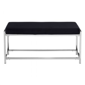alluras-black-velvet-dining-bench-straight-silver-frame