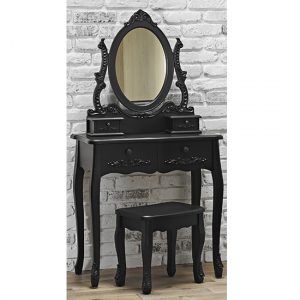 alveley-dressing-table-mirror-stool-black