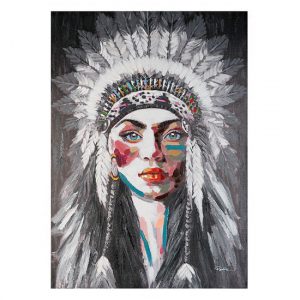 american-indian-picture-canvas-wall-art-black-multicolor