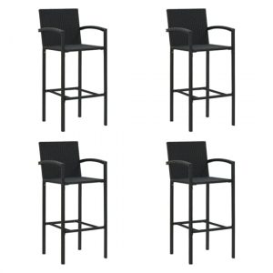 arabella-4-pcs-poly-rattan-bar-chairs-black