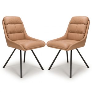 aracaj-swivel-tan-leather-effect-dining-chairs-pair