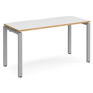 arkos-1400mm-computer-desk-white-and-oak-silver-legs