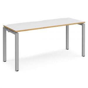 arkos-1600mm-computer-desk-white-and-oak-silver-legs