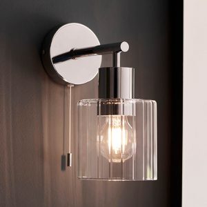 arlington-clear-ribbed-glass-wall-light-chrome