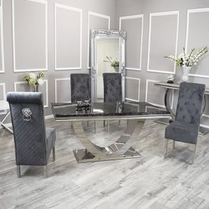 avon-black-marble-dining-table-4-elmira-dark-grey-chairs