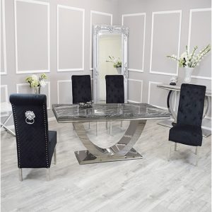 avon-dark-grey-marble-dining-table-4-elmira-black-chairs