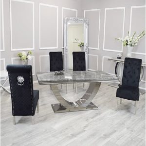 avon-light-grey-marble-dt-4-elmira-black-chairs