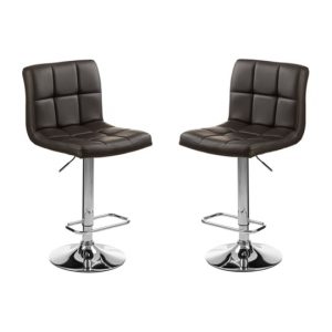 baina-black-quilted-bar-stool-chrome-base-pair-new