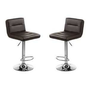 baina-black-seat-bar-stool-chrome-base-pair-new