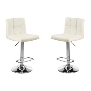 baina-white-quilted-bar-stool-chrome-base-pair-new