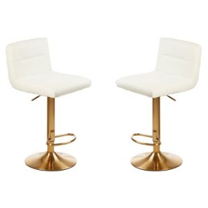 baina-white-seat-bar-stool-gold-base-pair-new