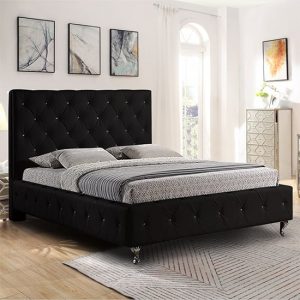 barberton-plush-velvet-double-bed-black