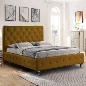 barberton-plush-velvet-double-bed-mustard