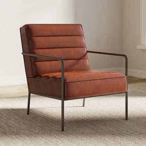 barth-faux-leather-accent-chair-rust-black-frame