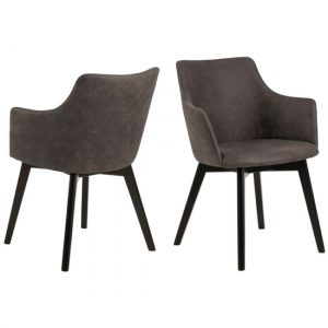 belacon-anthracite-fabric-dining-chairs-armrest-pair
