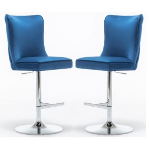 belkon-blue-velvet-upholstered-gas-lift-bar-stools-pair