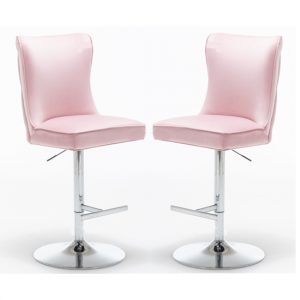 belkon-pink-velvet-upholstered-gas-lift-bar-stools-pair