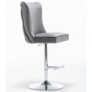belkon-velvet-upholstered-gas-lift-bar-stool-dark-grey
