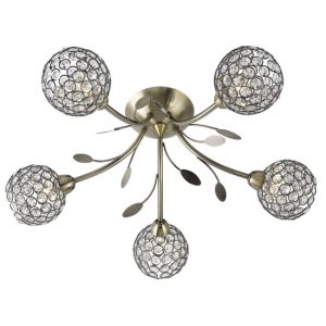 bellis-ii-5-light-clear-glass-flush-ceiling-light-brass