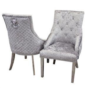 benton-lion-knocker-grey-shimmer-velvet-dining-chairs-pair