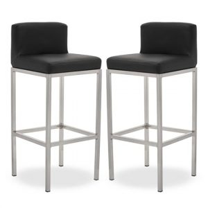 beon-black-faux-leather-bar-chairs-chrome-base-pair