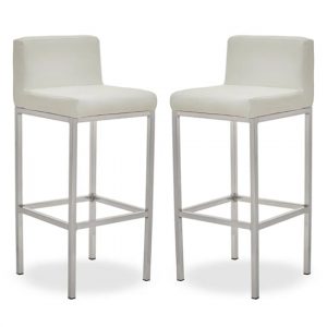 beon-white-faux-leather-bar-chairs-chrome-base-pair