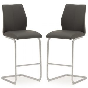 bernie-grey-leather-bar-chairs-chrome-frame-pair