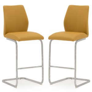 bernie-pumpkin-leather-bar-chairs-chrome-frame-pair
