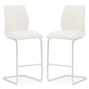 bernie-white-leather-bar-chairs-chrome-frame-pair