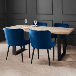 berwick-oak-dining-table-4-luxe-blue-velvet-chairs