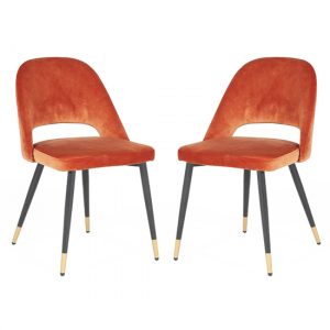 biretta-rust-velvet-dining-chairs-metal-frame-pair