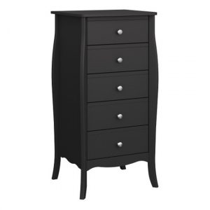 braque-narrow-wooden-chest-of-5-drawers-black