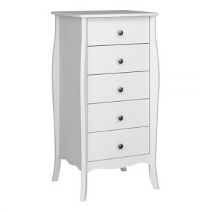 braque-narrow-wooden-chest-of-5-drawers-white