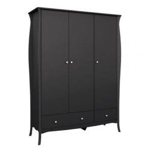 braque-wooden-wardrobe-3-doors-2-drawers-black