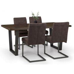 brooklyn-dark-oak-dining-table-4-charcoal-grey-chairs