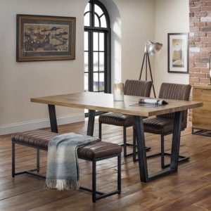 brooklyn-dining-set-upholstered-bench-2-brown-chairs
