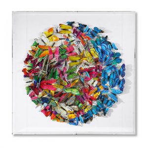 butterfly-picture-glass-wall-art-white-wooden-frame