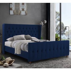 cadott-plush-velvet-double-bed-blue