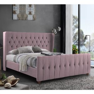 cadott-plush-velvet-double-bed-pink