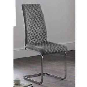 calabria-velvet-cantilever-dining-chair-grey