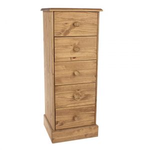 calixto-narrow-wooden-chest-of-5-drawers-waxed-pine
