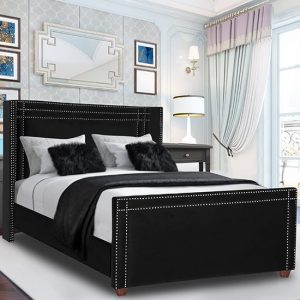 camdenton-plush-velvet-double-bed-black
