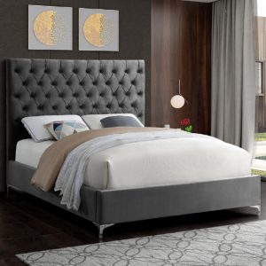 campione-plush-velvet-double-bed-steel